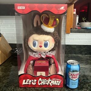 POP MART The Monsters THE KING LABUBU Let's CheckmateSeries-Vinyl Plush Doll
